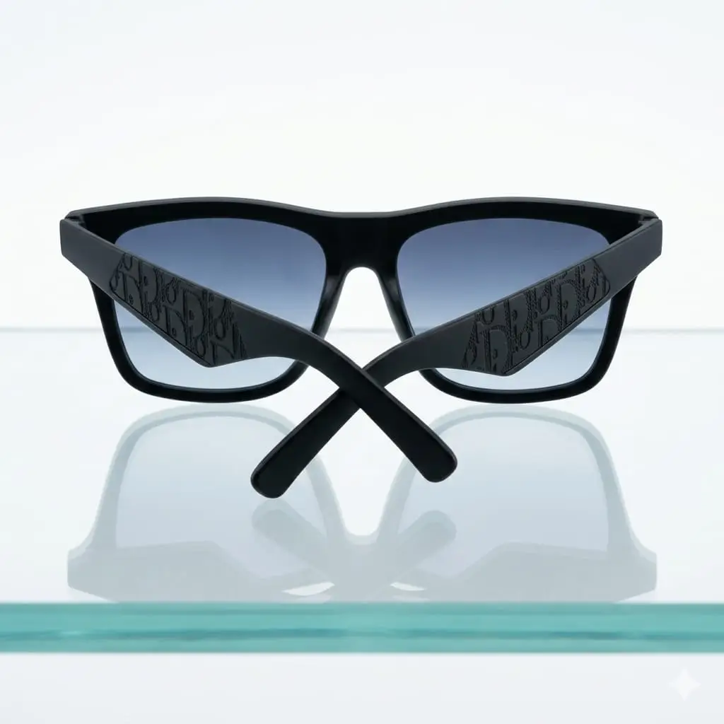 Black Gradient Square Frame Sunglasses