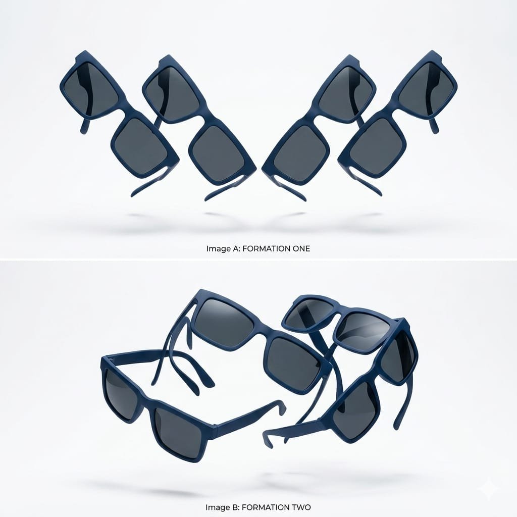 Black,brown & grey Square Frame Sunglasses for Men and Women - Image 6