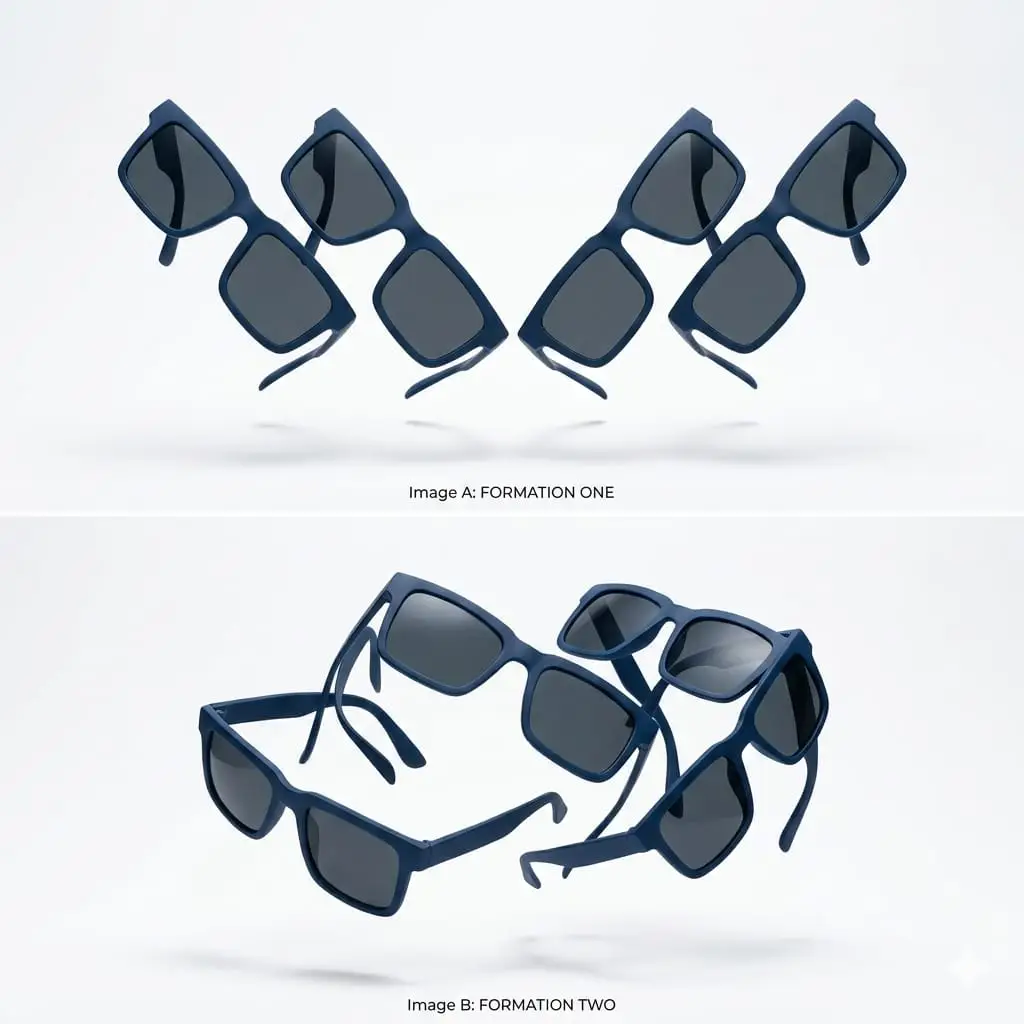 Black Oversized Square Frame Unisex Sunglasses - Image 4