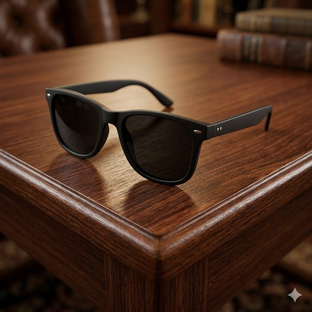 Black Wayfarer Sunglasses with UV Protection