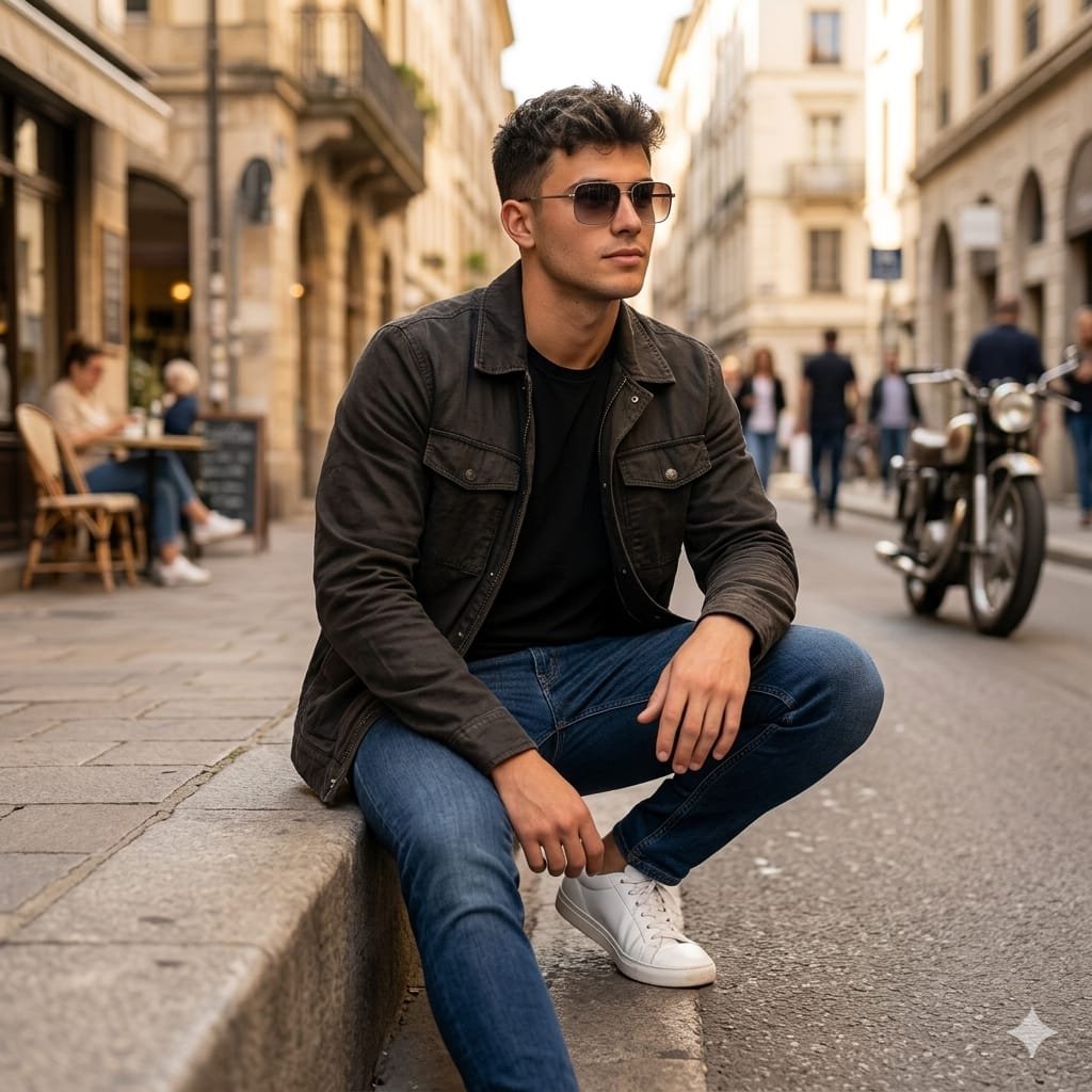 Urban Elegance: Premium Golden Frame Sunglasses