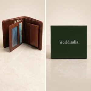 Worldindia ​Zento Premium Leather Wallet – A Unique Touch of Elegance!