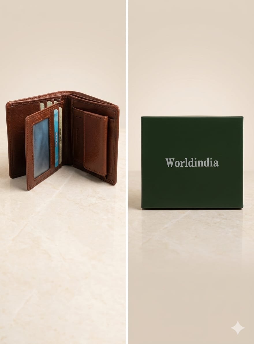 Worldindia Zento Premium Leather Wallet – A Unique Touch of Elegance!
