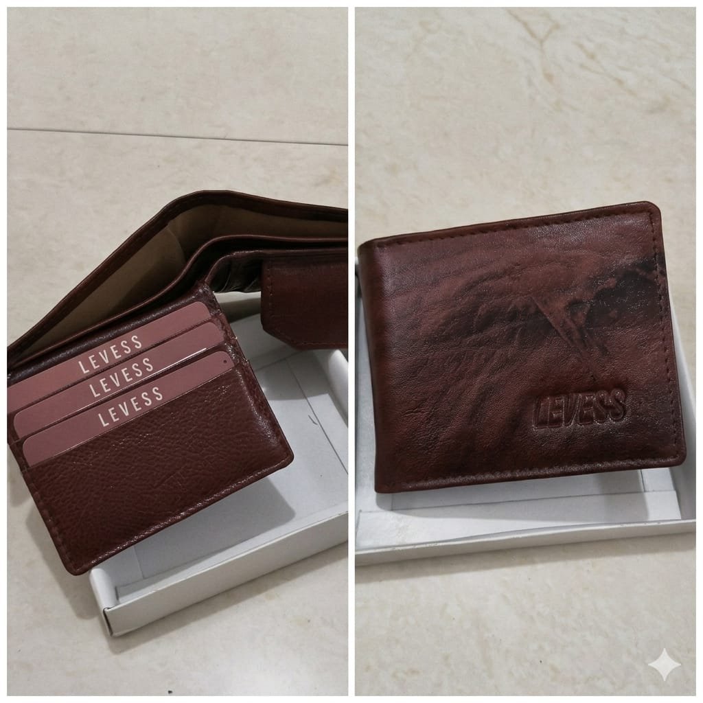 Levess Genuine Leather Brown Wallet