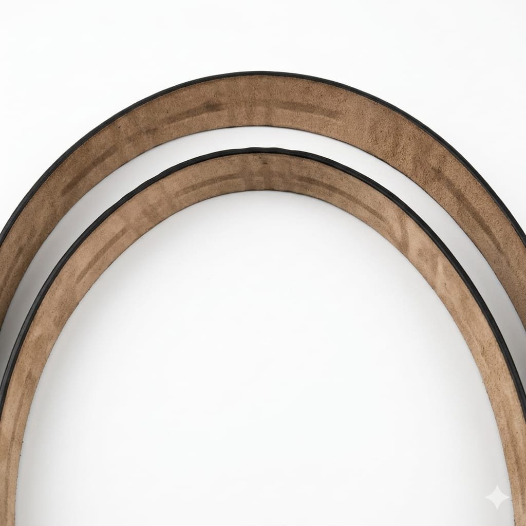 Tan Leather Embossed Pattern Belt