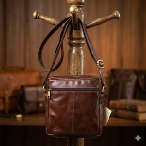 Classic Leather Messenger Bag