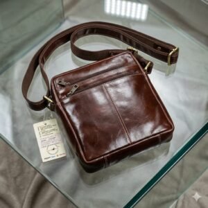 Classic Leather Messenger Bag
