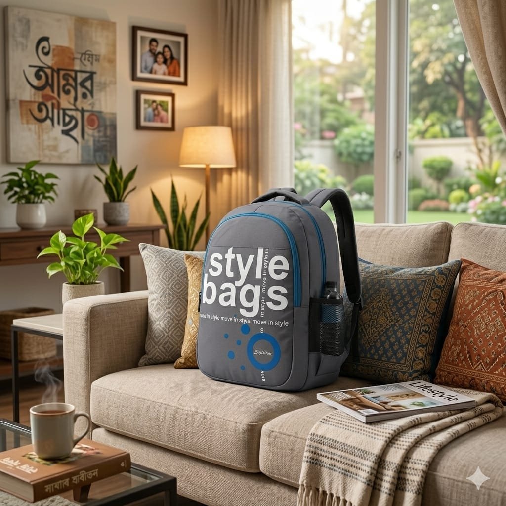 Grey Style Bags Printed Casual Backpack for Men