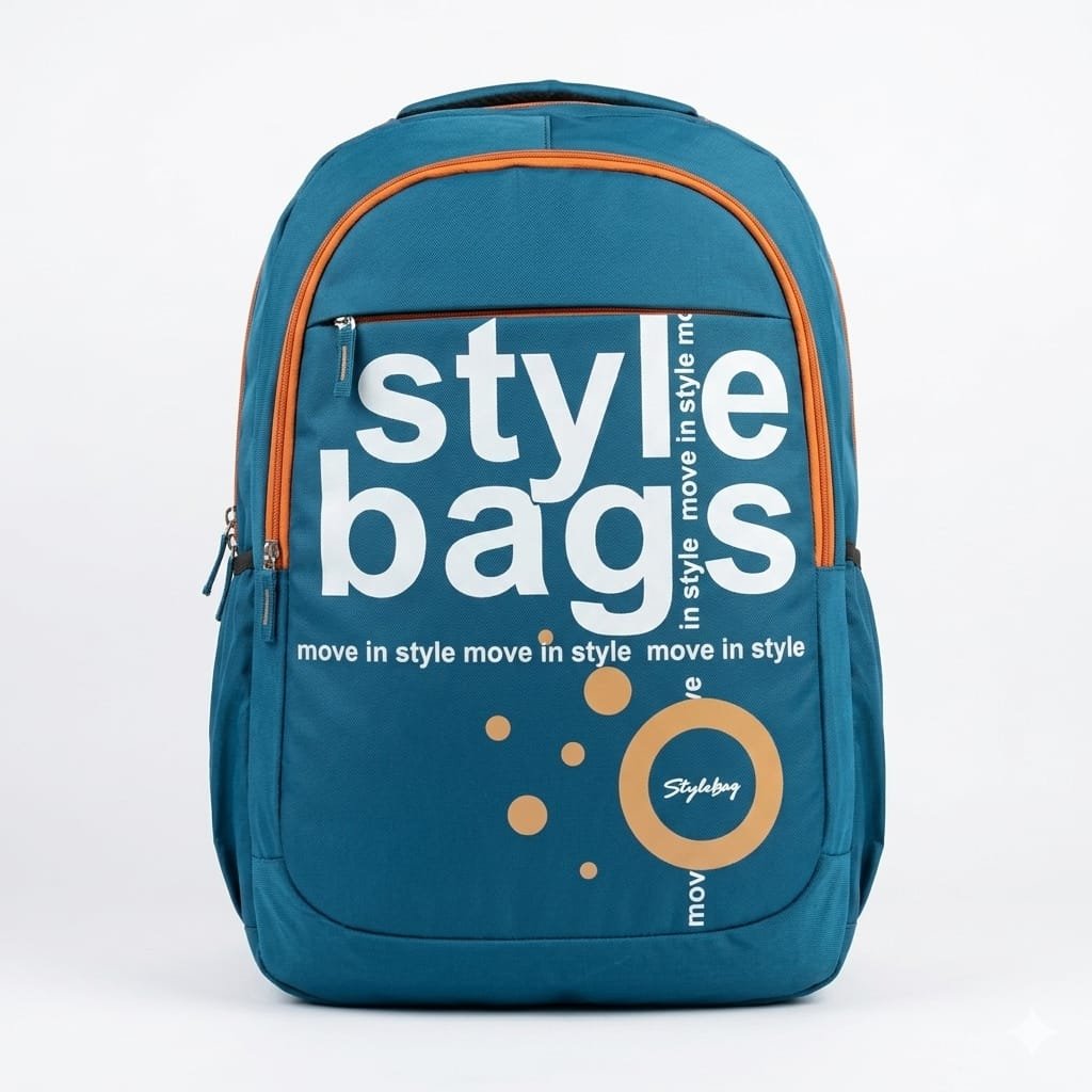 Black,Navy Blue,Grey & Teal Blue Printed Style Bags School,College Backpack - Image 8