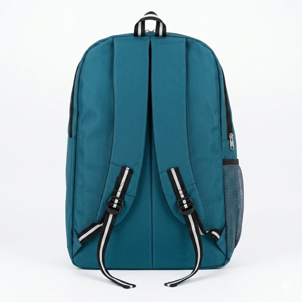 Teal Happy Journey Printed School Backpack And Travel - Image 3