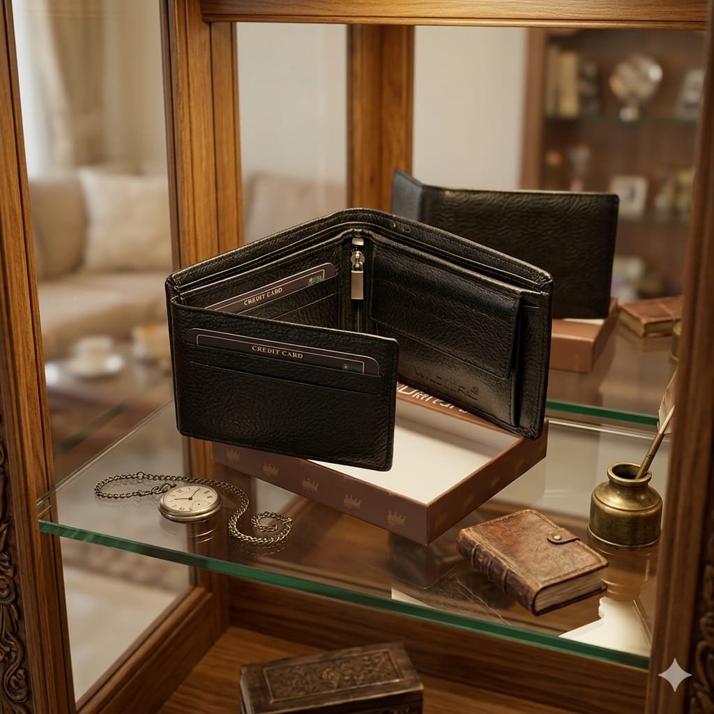 * **Stylish and Premium:** The wallet exudes sophistication through its classic design and organized card holders. * **Durable and Modern:** Crafted from premium leather, the wallet is highly stylish and suitable for everyday use.