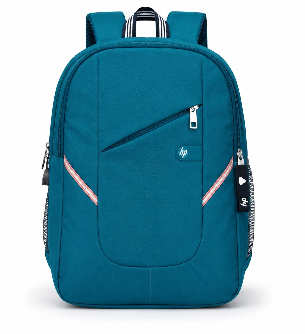 **Modern and Comfortable Premium Backpack** Designed with both style and functionality in mind, this excellent backpack makes for the perfect everyday companion. Featuring an attractive teal color, this bag is equipped with comfortable mesh padding, sturdy zippers, and convenient side pockets for easy access. Its bright yellow adjustable buckles lend the bag a modern and smart aesthetic—making it absolutely ideal for school, the office, or travel.