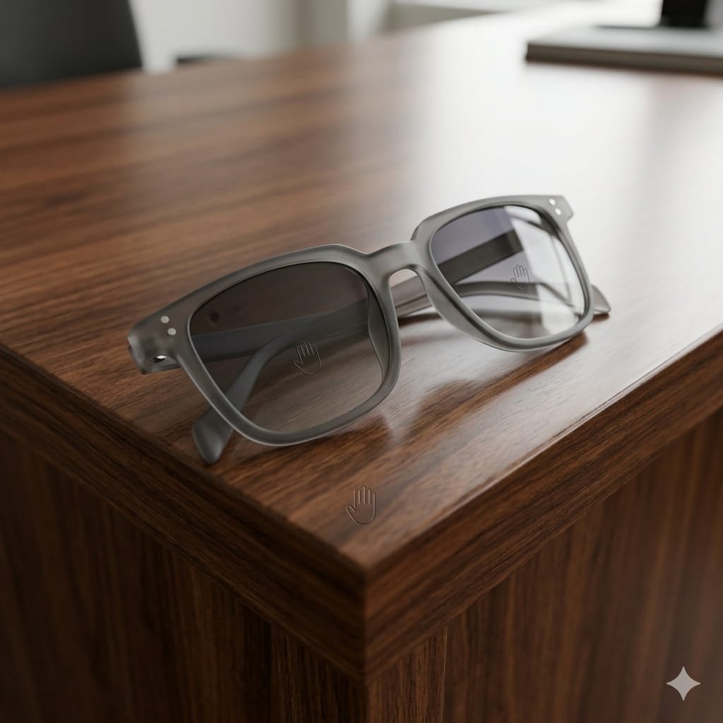 Black,Brown & Grey Wayfarer Sunglasses with UV Protection - Image 8