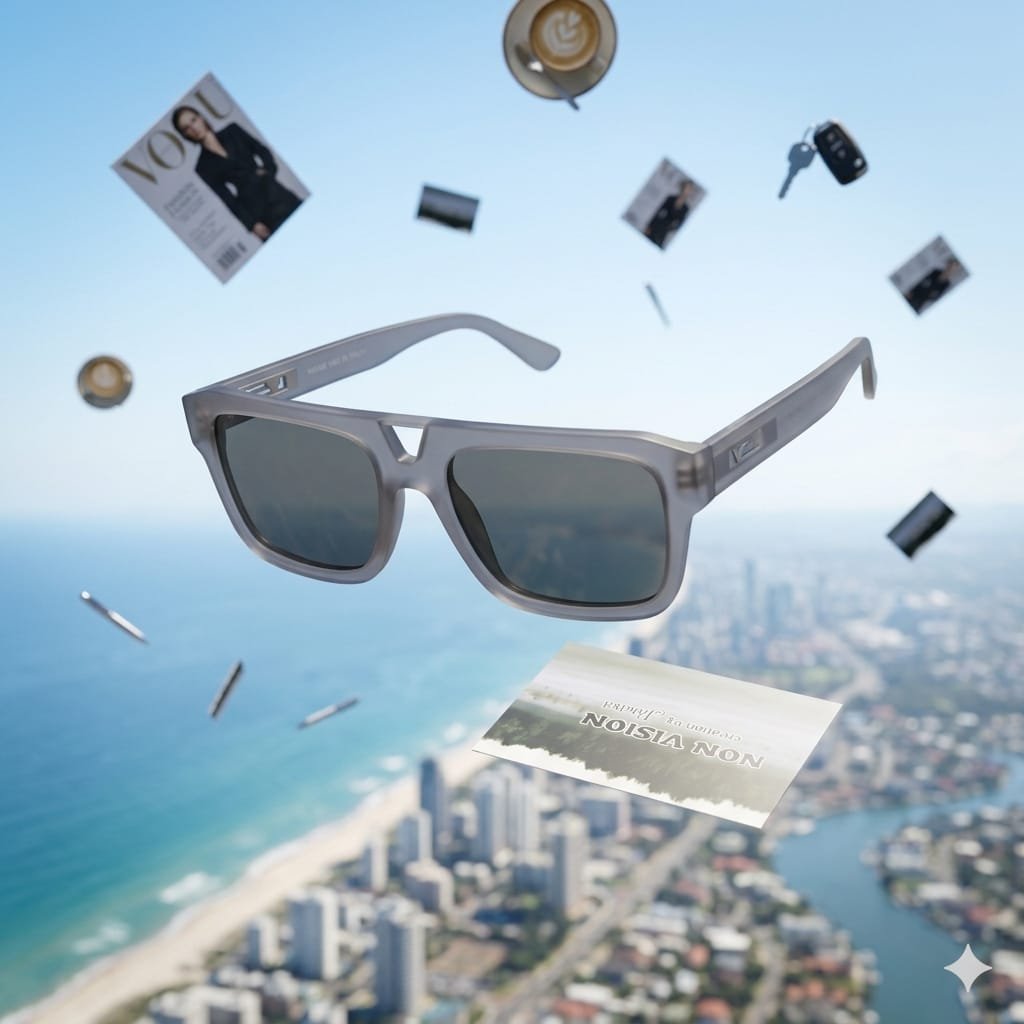 Black & Greay Rectangular Sunglasses with Parachute Design for Men - Image 7