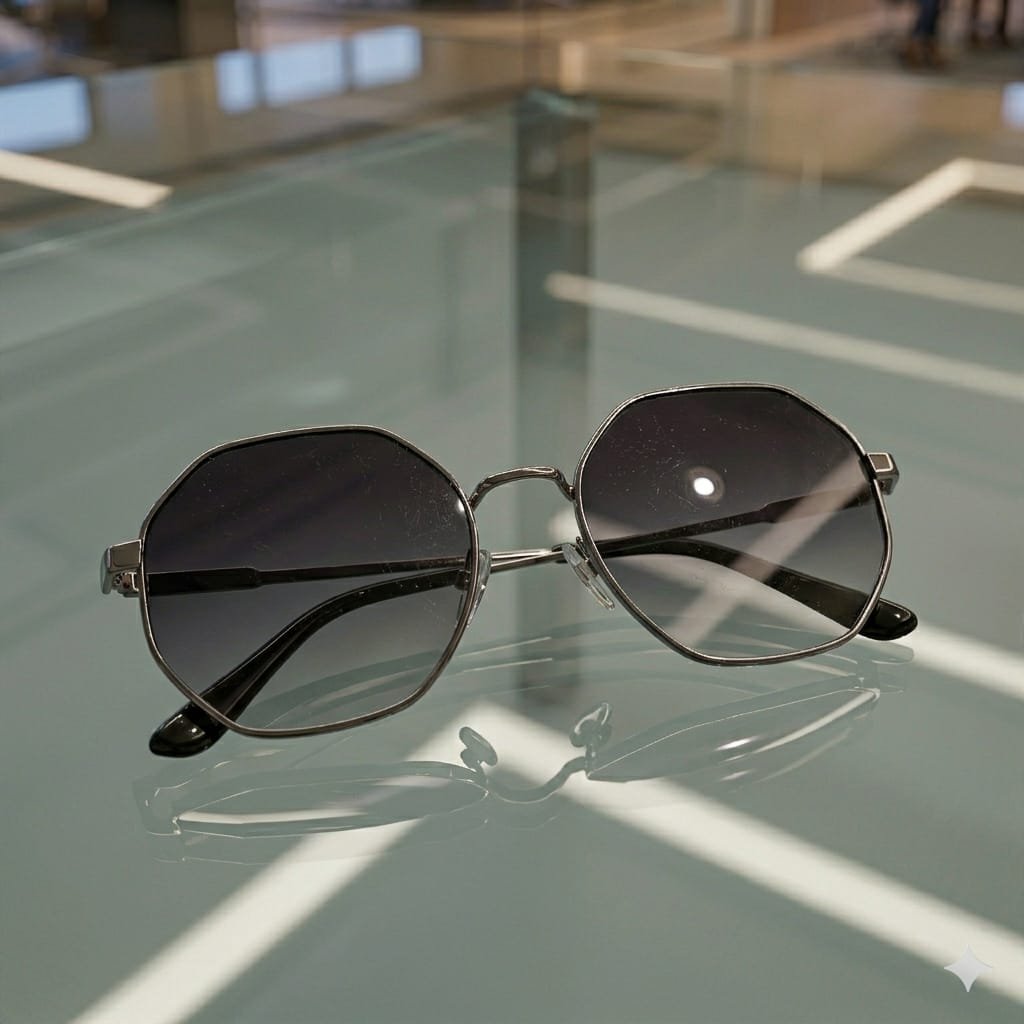 MultiColor Sunglasses With Gradient Lenses And Metal Frame - Image 7