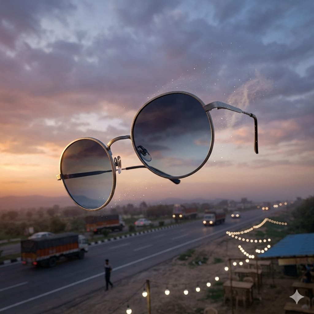 MultiColor Sunglasses With Gradient Lenses And Metal Frame - Image 9