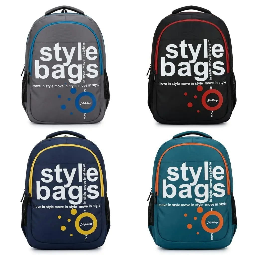 Black,Navy Blue,Grey & Teal Blue Printed Style Bags School,College Backpack