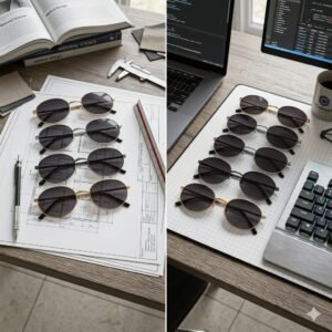 Premium Metal Frame: The slim yet sturdy metal frame ensures the sunglasses are lightweight and comfortable for long-term wear.
