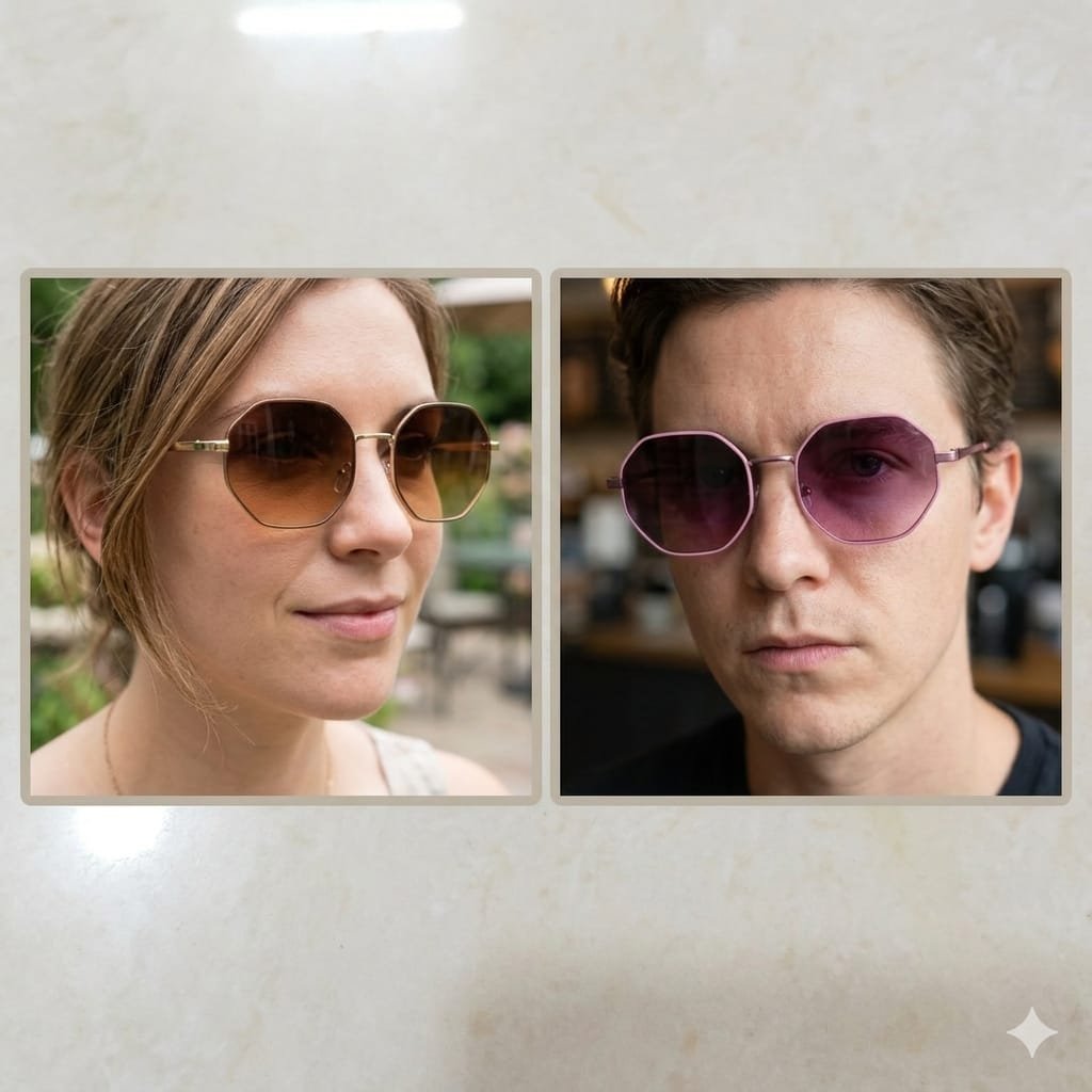 MultiColor Sunglasses With Gradient Lenses And Metal Frame - Image 16