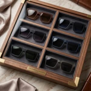 Modern geometric and square shape, which is one of the trending designs of the current times. Premium matte and frosted texture, which helps make the sunglasses scratch-resistant and long-lasting.