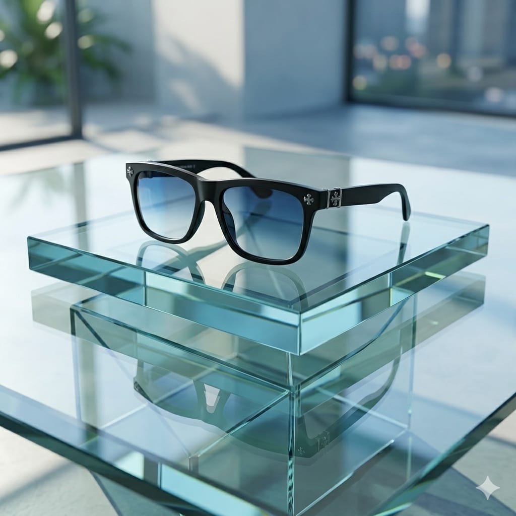 WhatsApp Image 2026-05-26 at 4.36.05 PM Black,Brown Wayfarer Sunglasses With Black,Brown Gradient Lens - Image 5