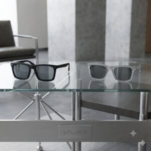 One pair of sunglasses is made in a deep black matte finish, which adds elegance to your personality. The other is in a transparent or translucent frame, which gives a fresh and vibrant vibe to your look